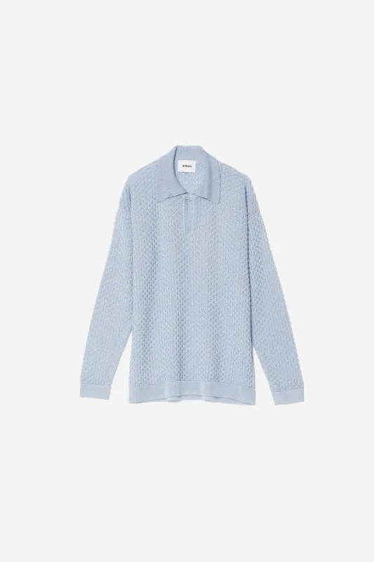 KEYHOLE KNIT POLO made by Bonsai