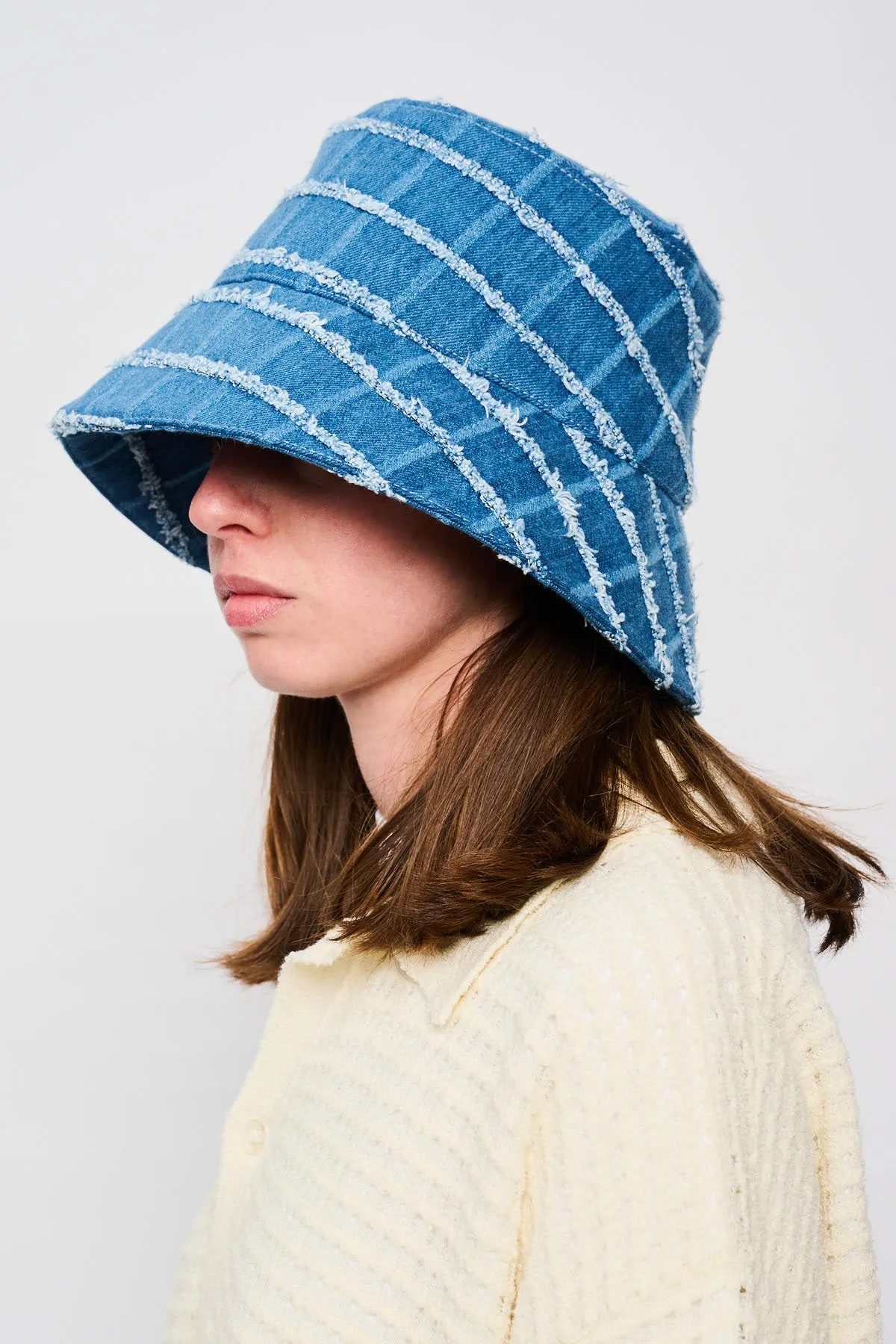 CHECK DENIM BUCKET HAT sold by Bonsai product image thumbnail 3