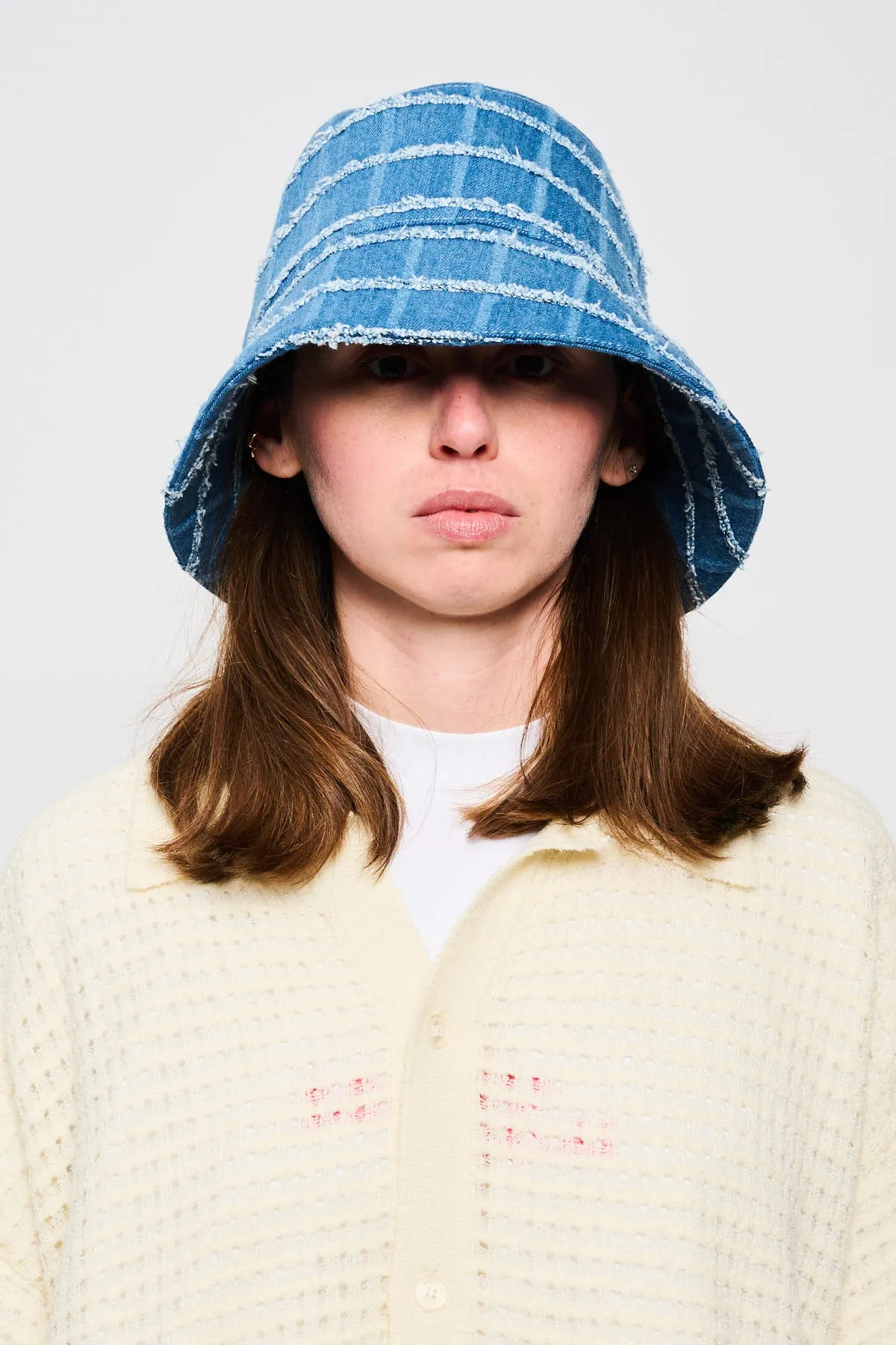 CHECK DENIM BUCKET HAT sold by Bonsai product image thumbnail 2