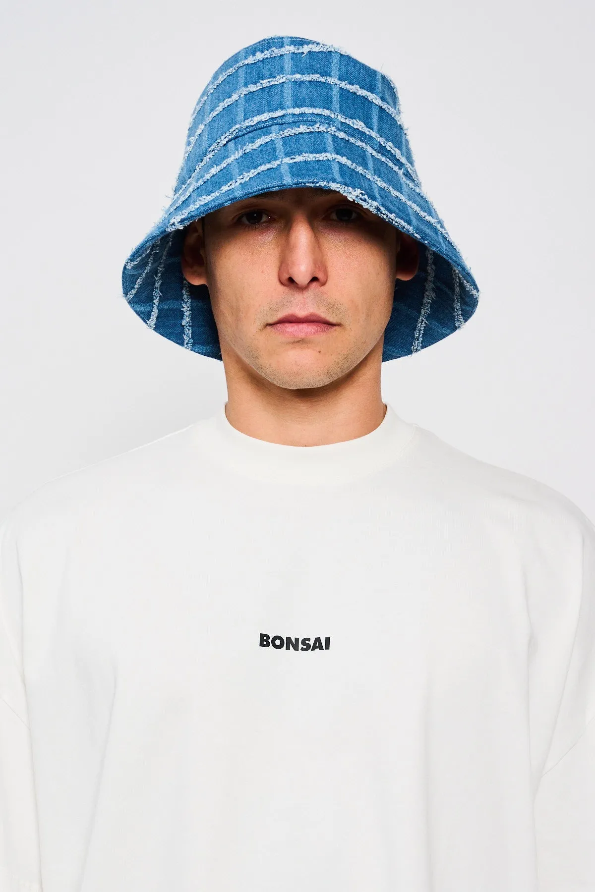 CHECK DENIM BUCKET HAT sold by Bonsai product image thumbnail 5