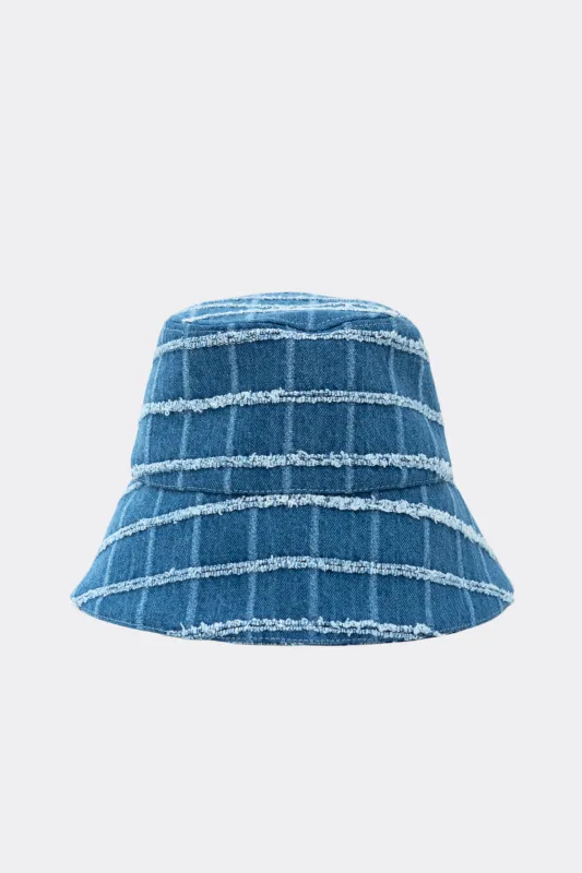 CHECK DENIM BUCKET HAT sold by Bonsai