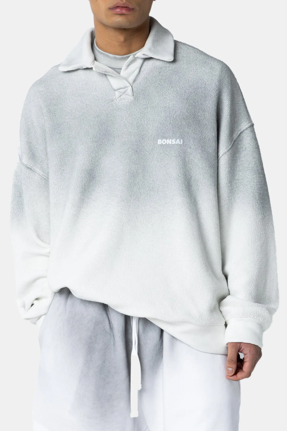 SPRAY DYED POLO SWEATSHIRT sold by Bonsai product image thumbnail 4