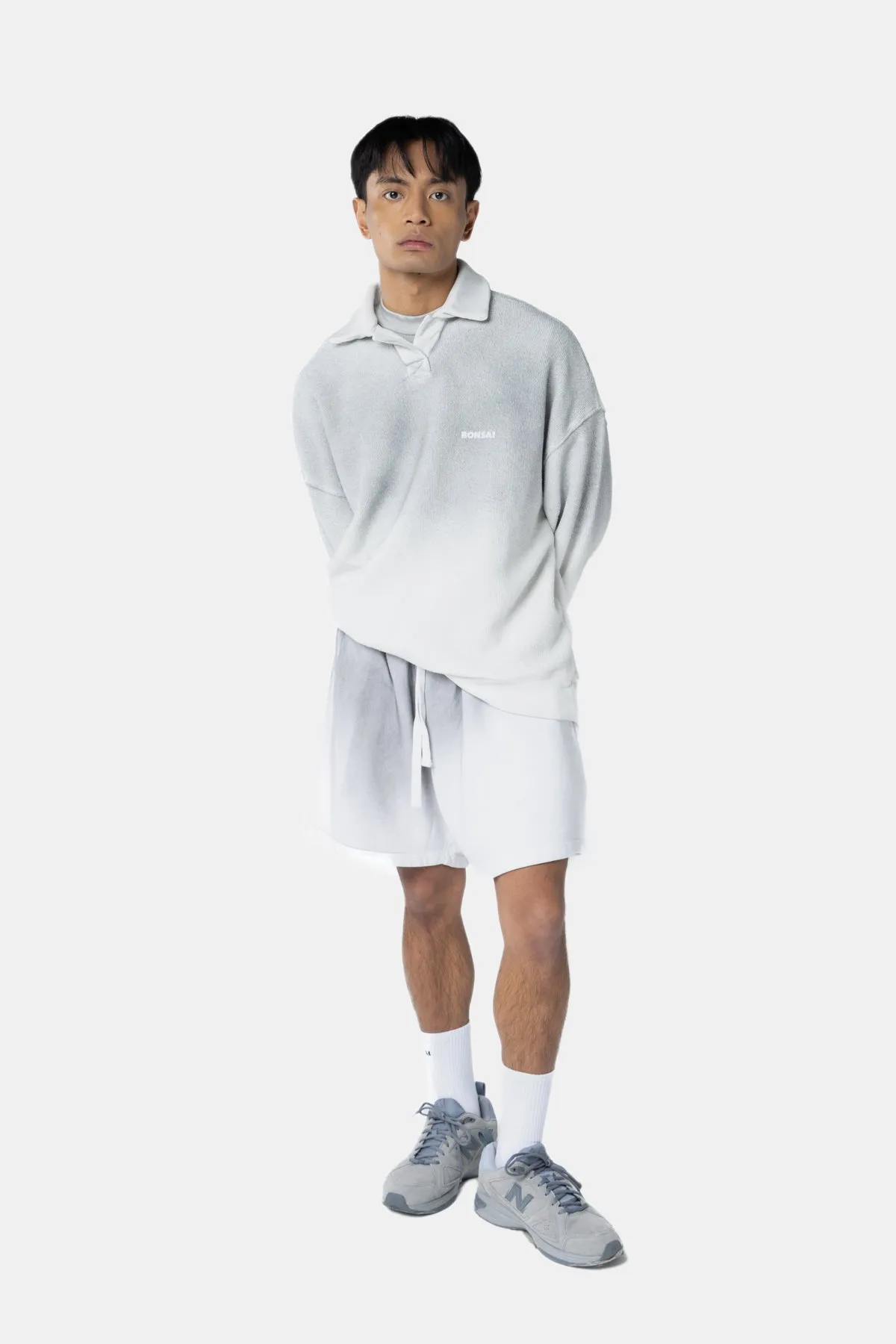 SPRAY DYED POLO SWEATSHIRT sold by Bonsai product image thumbnail 2