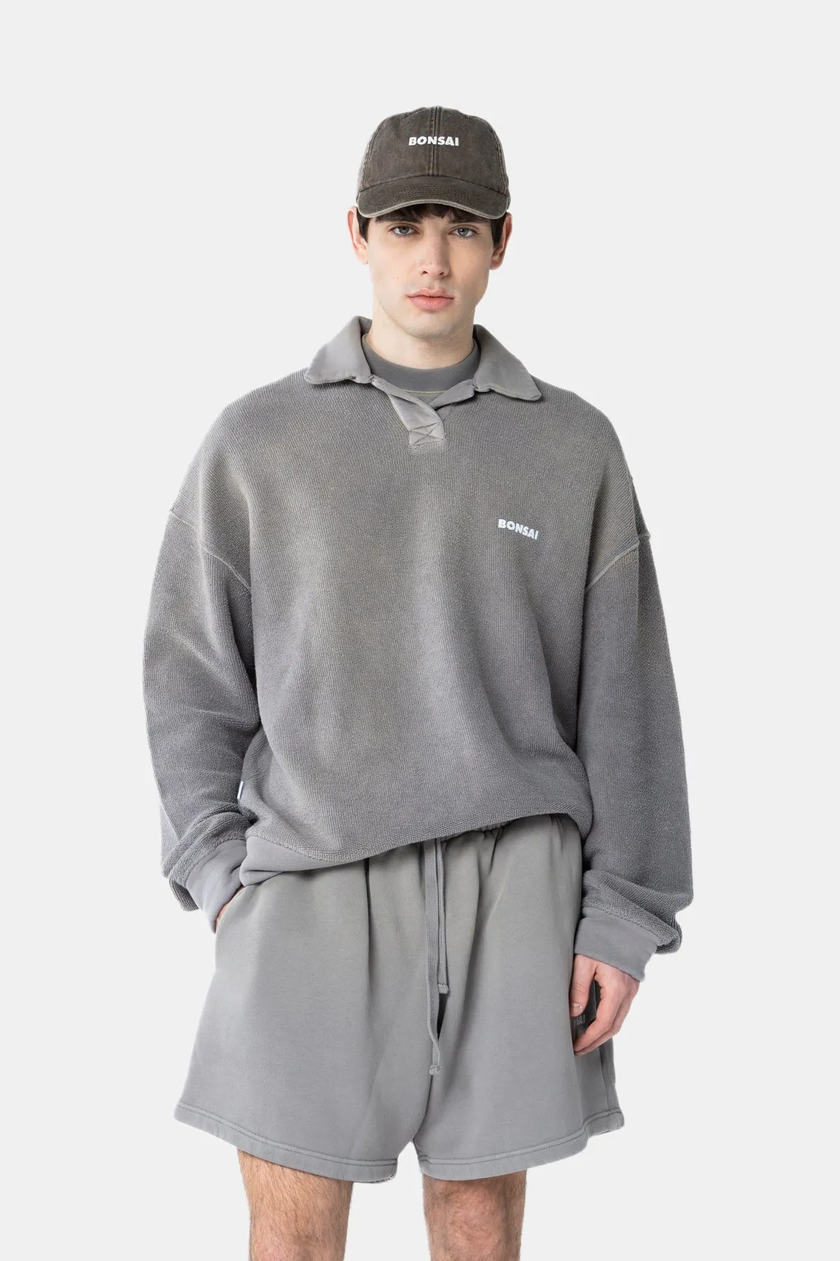 SPRAY DYED POLO SWEATSHIRT sold by Bonsai product image thumbnail 4