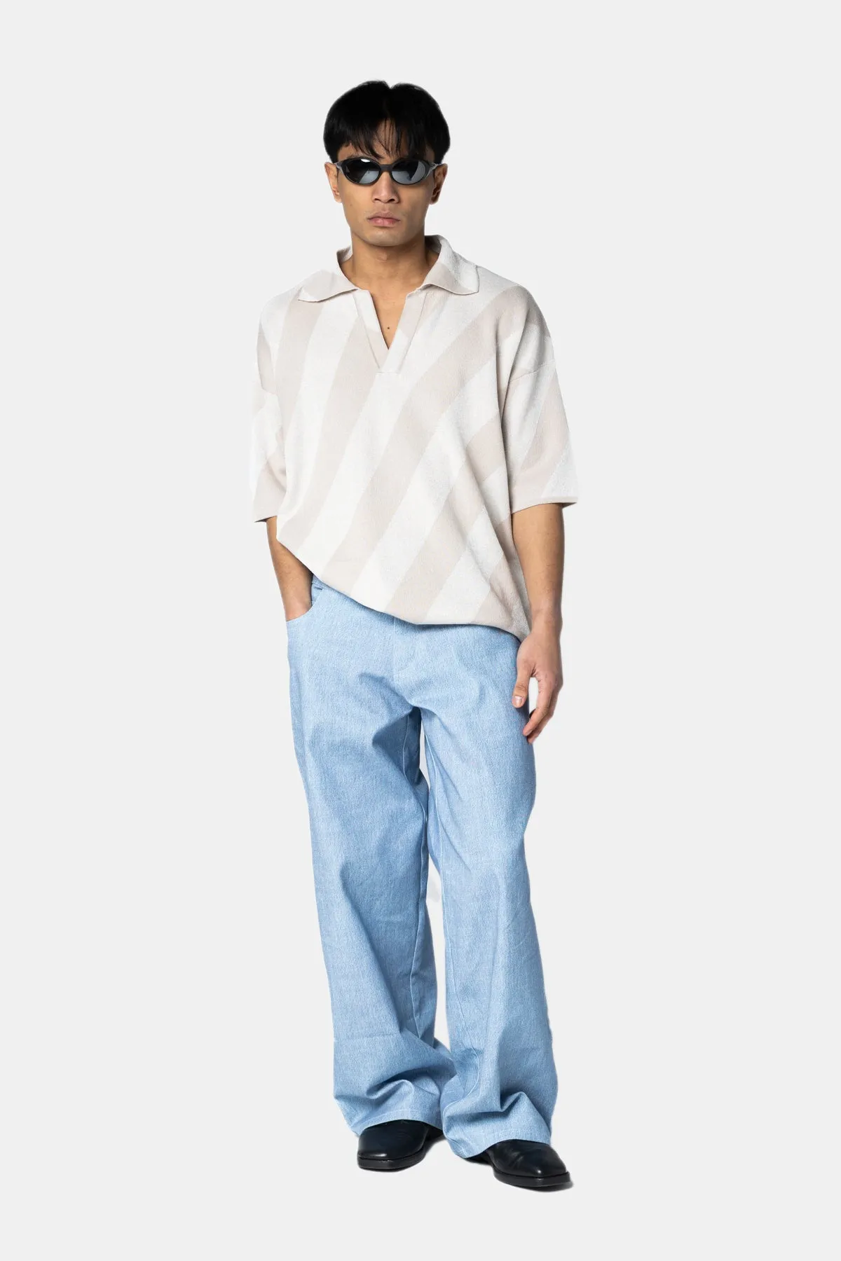 DUNE STRIPE KNIT POLO sold by Bonsai product image thumbnail 5