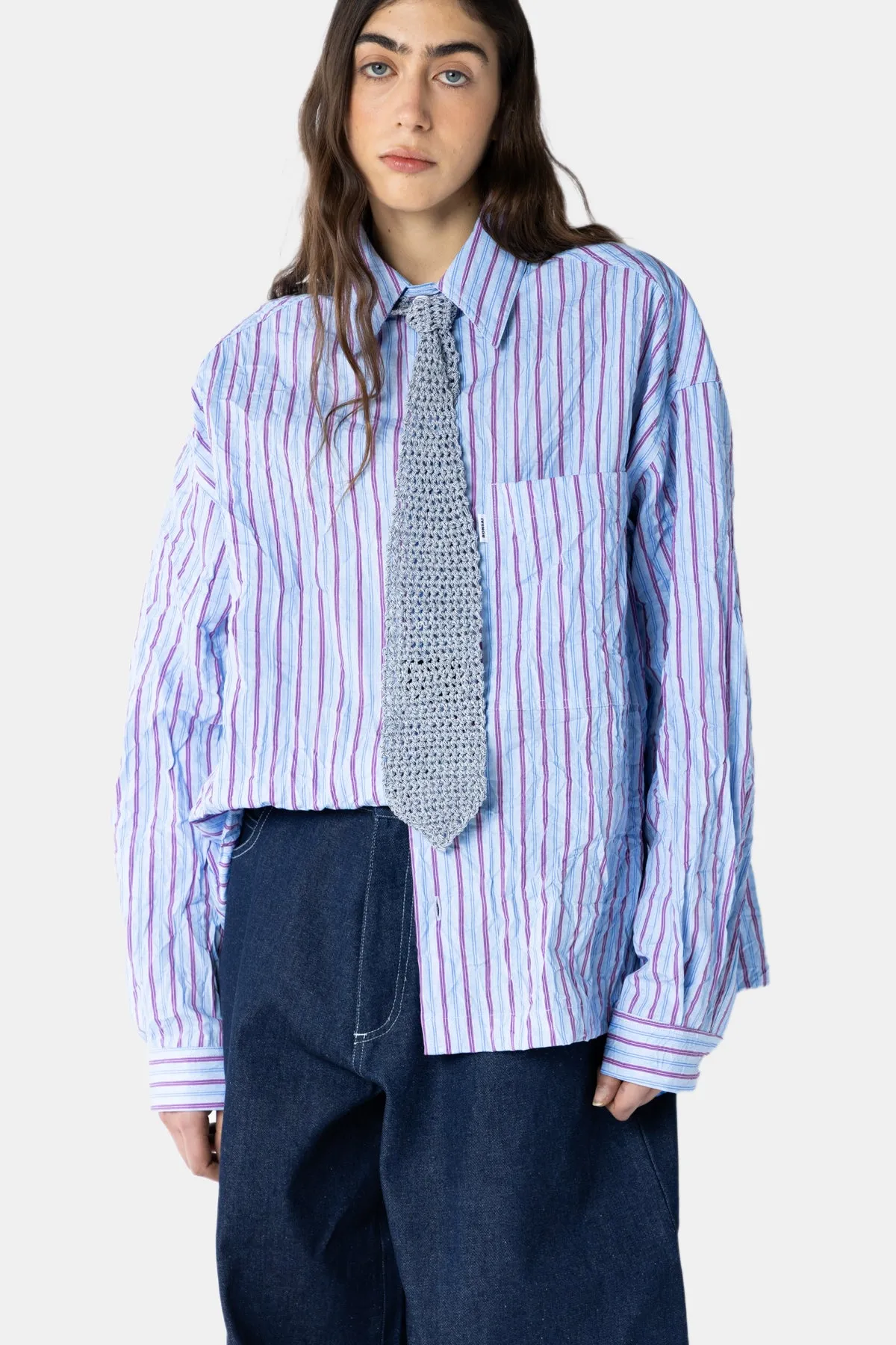 WRINKLED STRIPES BUTTON DOWN SHIRT sold by Bonsai product image thumbnail 4
