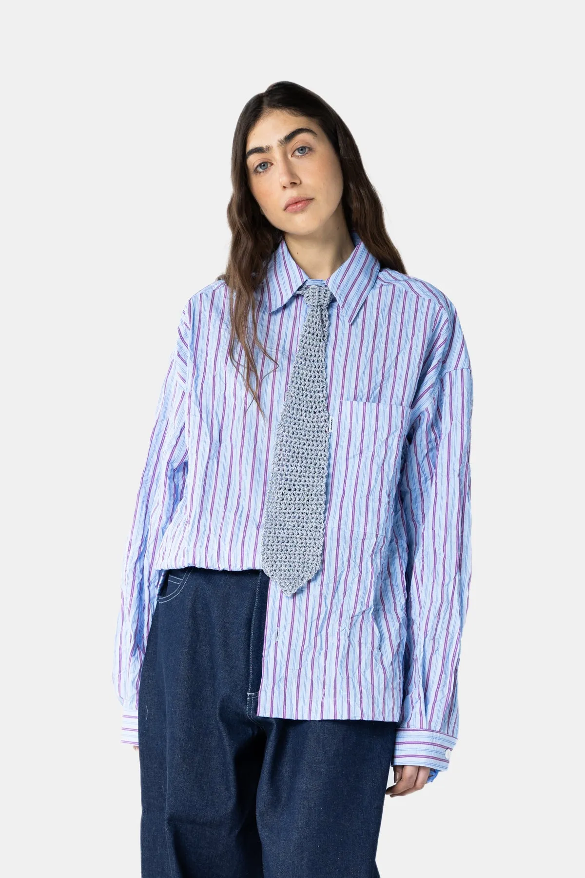 WRINKLED STRIPES BUTTON DOWN SHIRT sold by Bonsai product image thumbnail 2