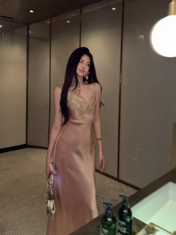 Moonlight Rosé Gown sold by Ipinkustore