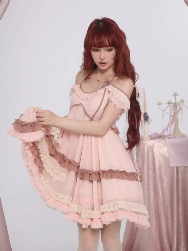 Whipped Berry Chiffon Dress sold by Ipinkustore