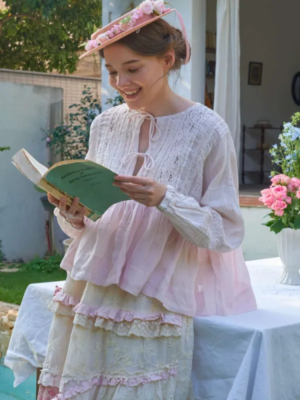 Whispering Petals Blouse sold by Ipinkustore