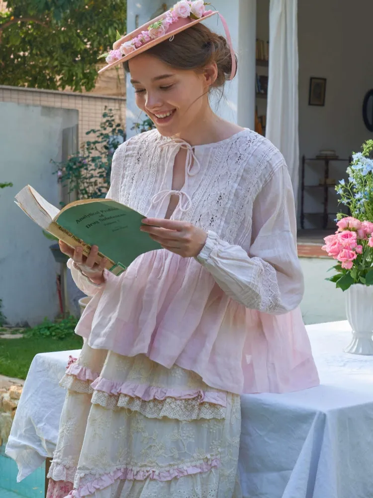 Whispering Petals Blouse sold by Ipinkustore