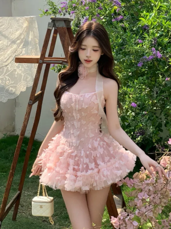 Peach Petal Bloom Dress sold by Ipinkustore