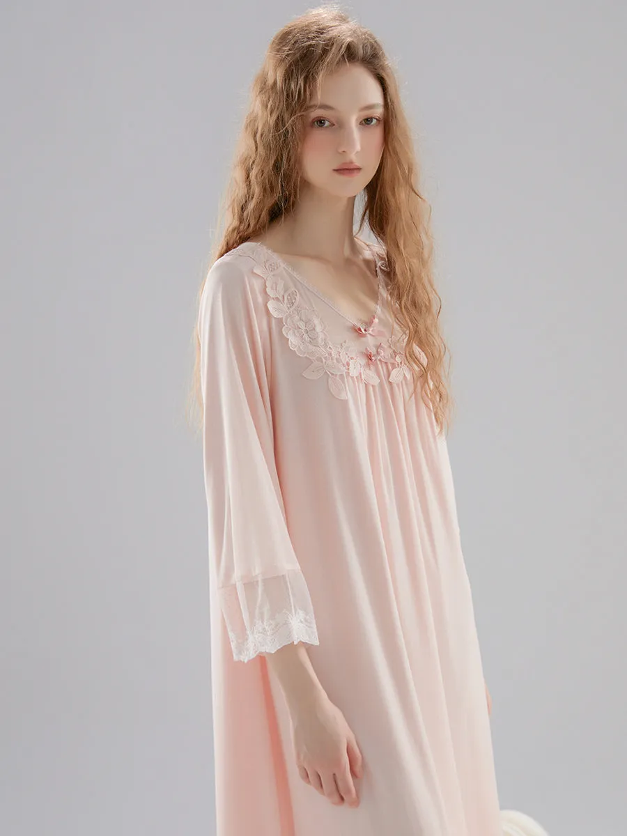 Whispering Petals Nightgown sold by Ipinkustore product image thumbnail 2