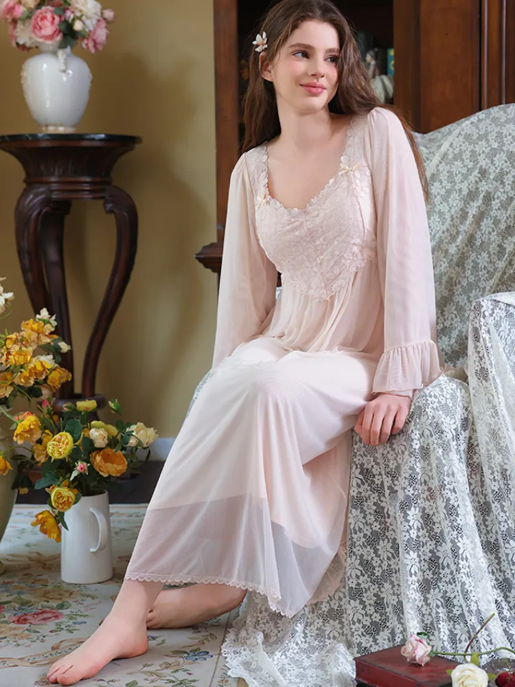 Enchanted Rose Lace Nightgown sold by Ipinkustore product image thumbnail 2