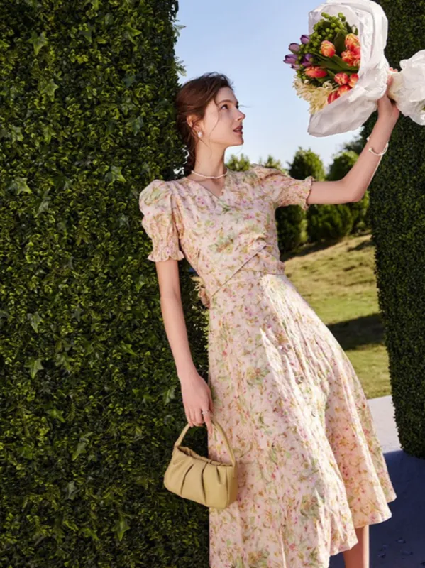 Blossom Elegance Wrap Dress sold by Ipinkustore