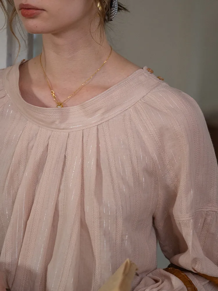 Ethereal Glow Pleated Blouse sold by Ipinkustore product image thumbnail 4