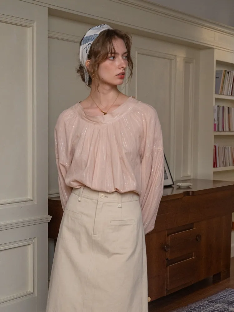 Ethereal Glow Pleated Blouse sold by Ipinkustore product image thumbnail 2