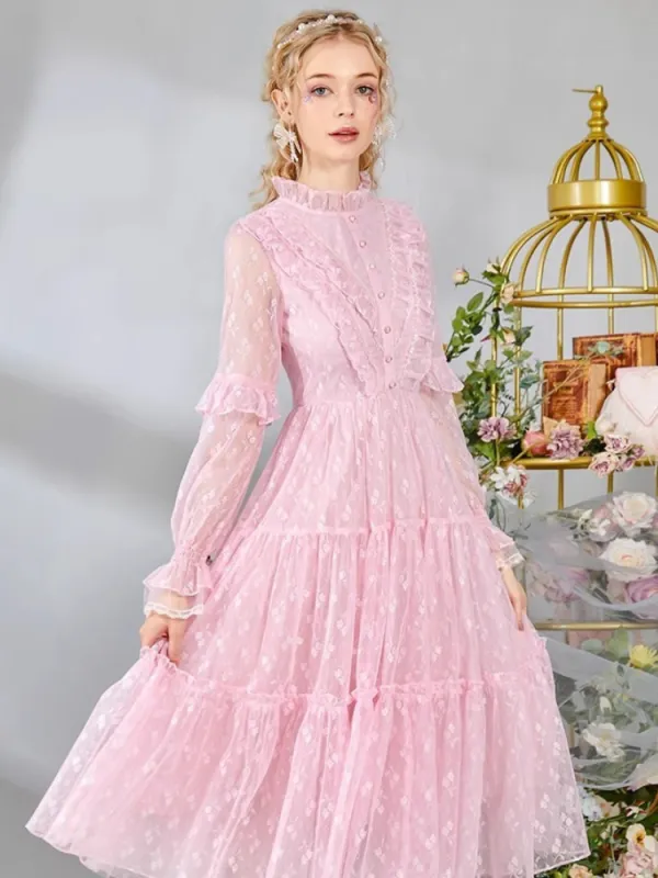Romantic Lace Floral Dress sold by Ipinkustore