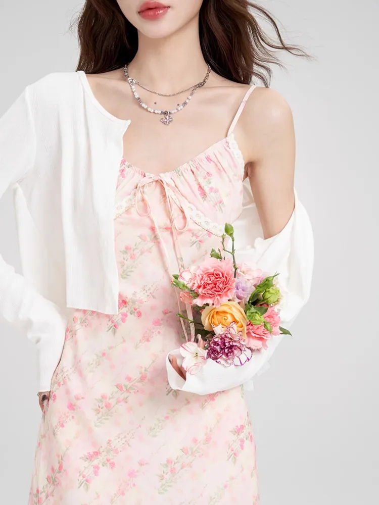 Rosy Blossom Ribbon Dress sold by Ipinkustore product image thumbnail 2