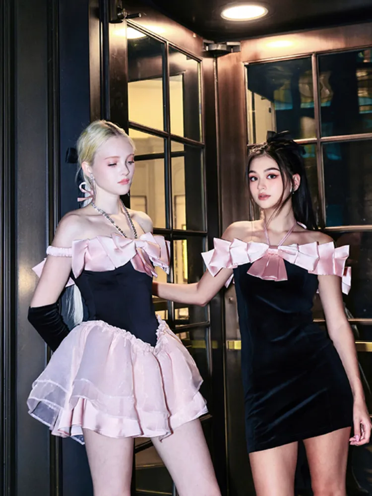 Black Pink Bow Birthday Dress sold by Ipinkustore product image thumbnail 3