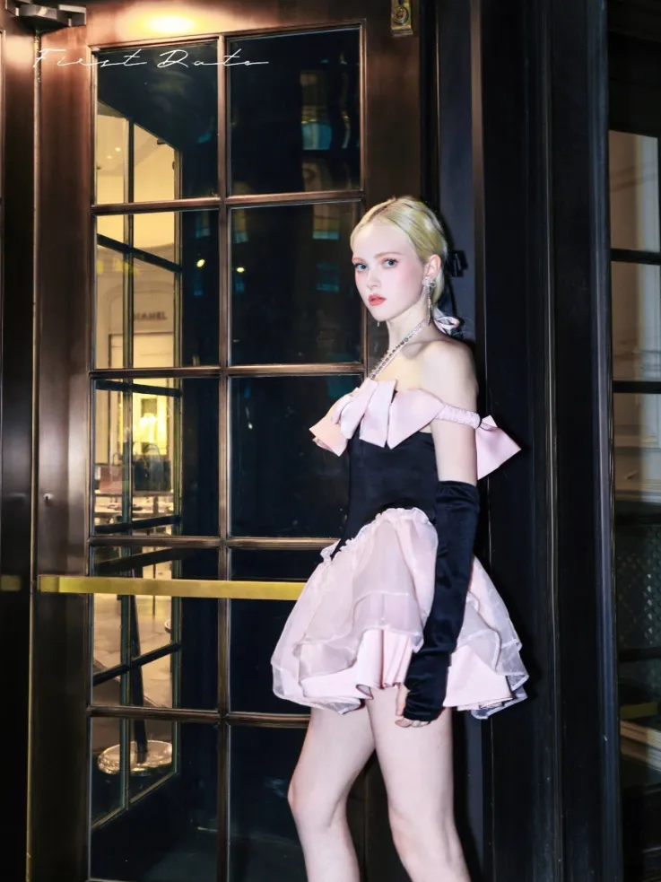 Black Pink Bow Birthday Dress sold by Ipinkustore product image thumbnail 5