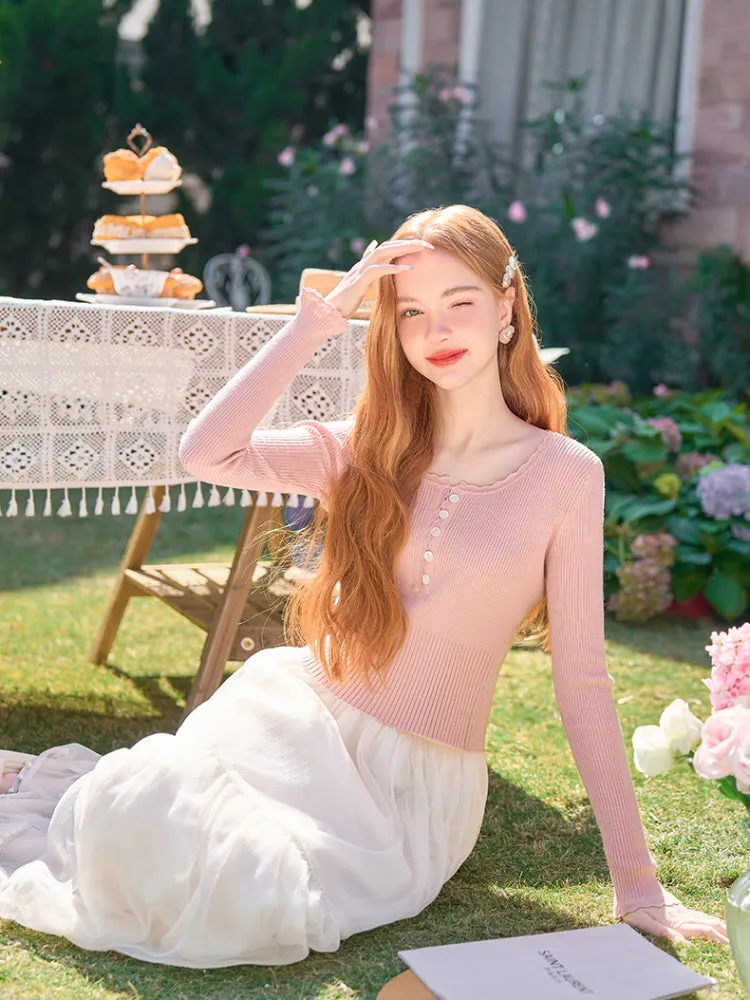 Dainty Ribbon Knit Top sold by Ipinkustore product image thumbnail 2