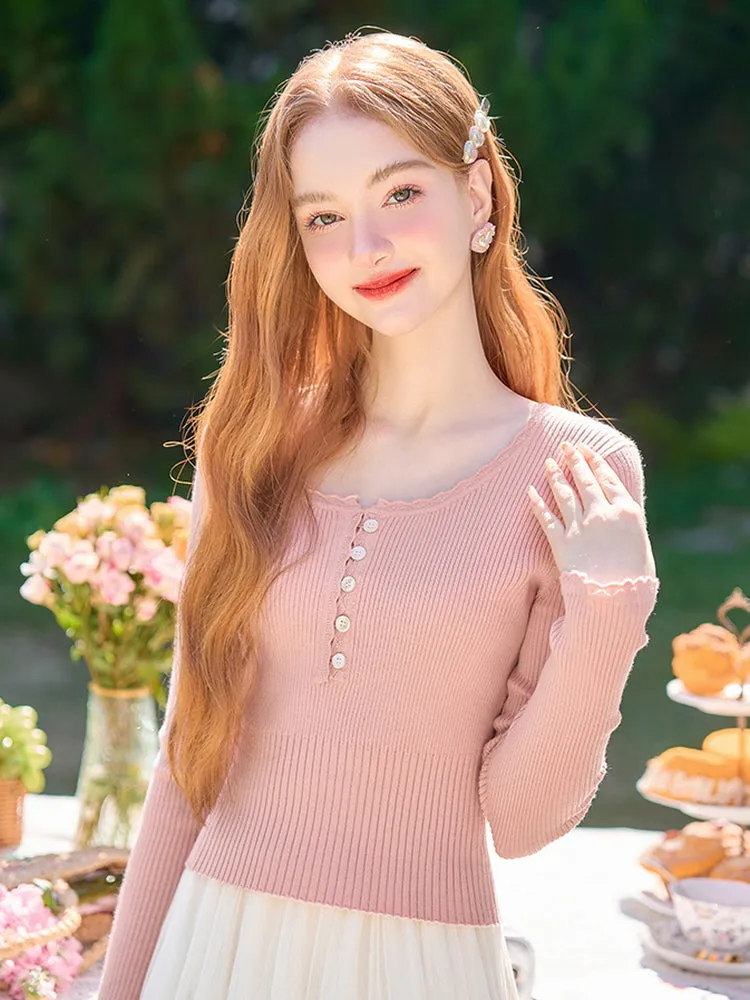 Dainty Ribbon Knit Top sold by Ipinkustore product image thumbnail 4