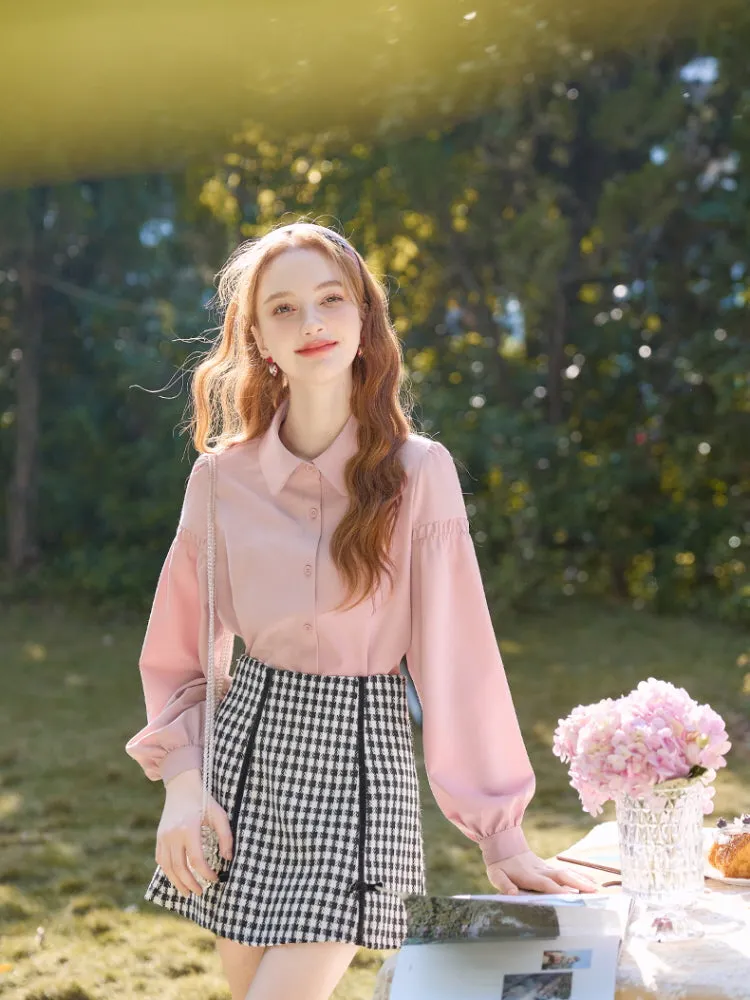 French Romance Puff Sleeve Chiffon Shirt sold by Ipinkustore product image thumbnail 5