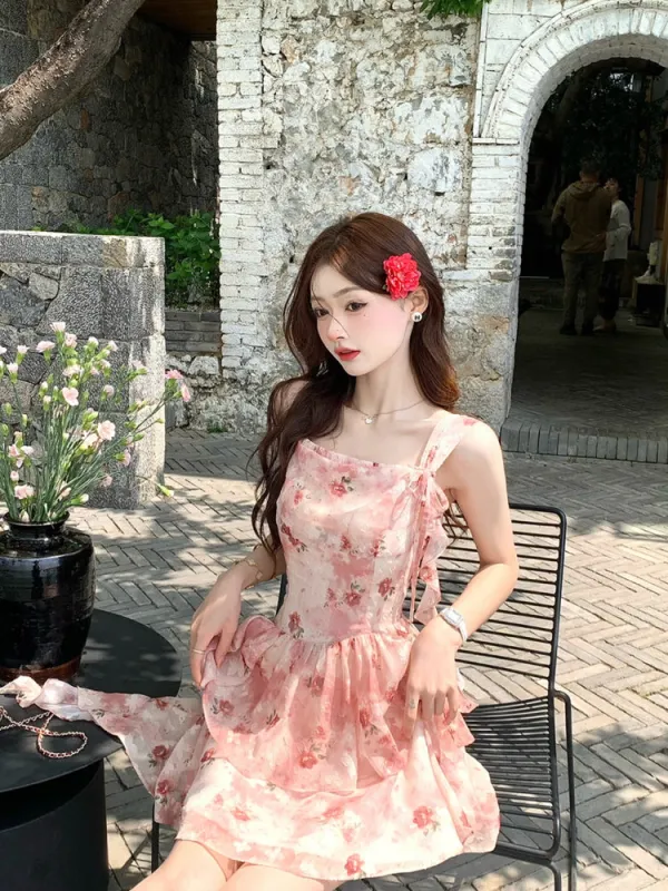 Romantic Rose Blossom Layered Dress sold by Ipinkustore