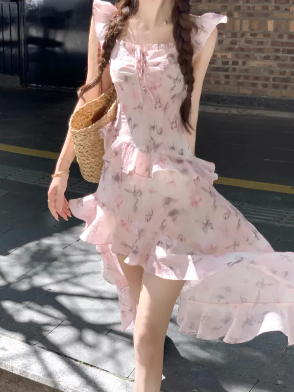 Moonlit Blossom Asymmetrical Dress sold by Ipinkustore