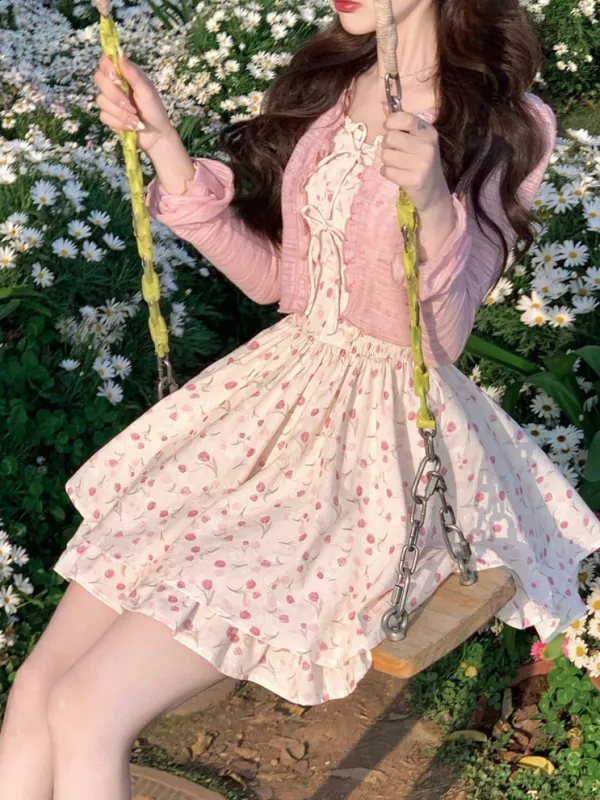 Soft Peach Blossom Dress sold by Ipinkustore