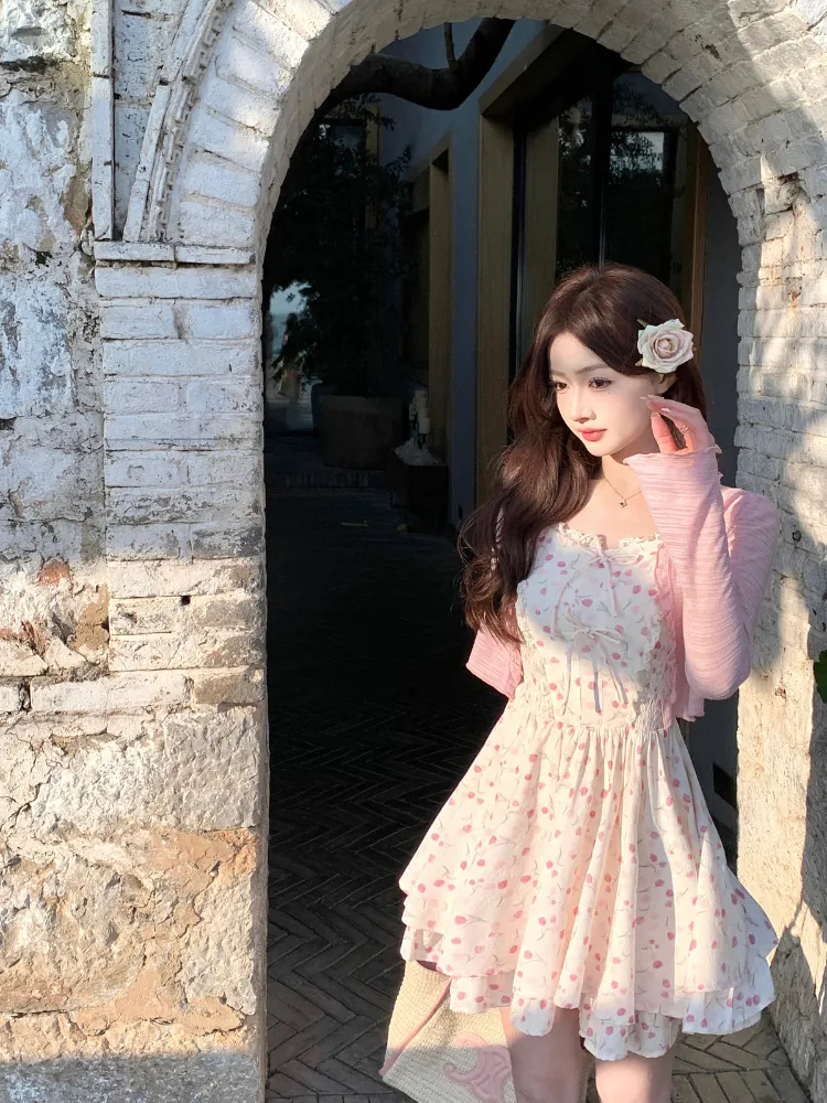 Soft Peach Blossom Dress sold by Ipinkustore product image thumbnail 3