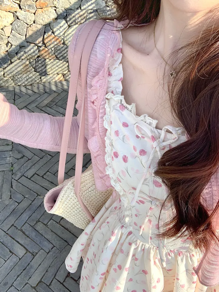 Soft Peach Blossom Dress sold by Ipinkustore product image thumbnail 2