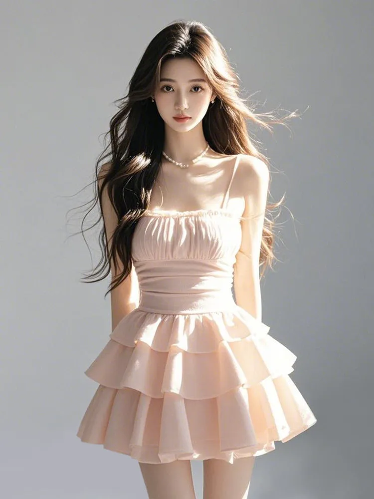 Romantic Ruffled Tiered Mini Dress sold by Ipinkustore