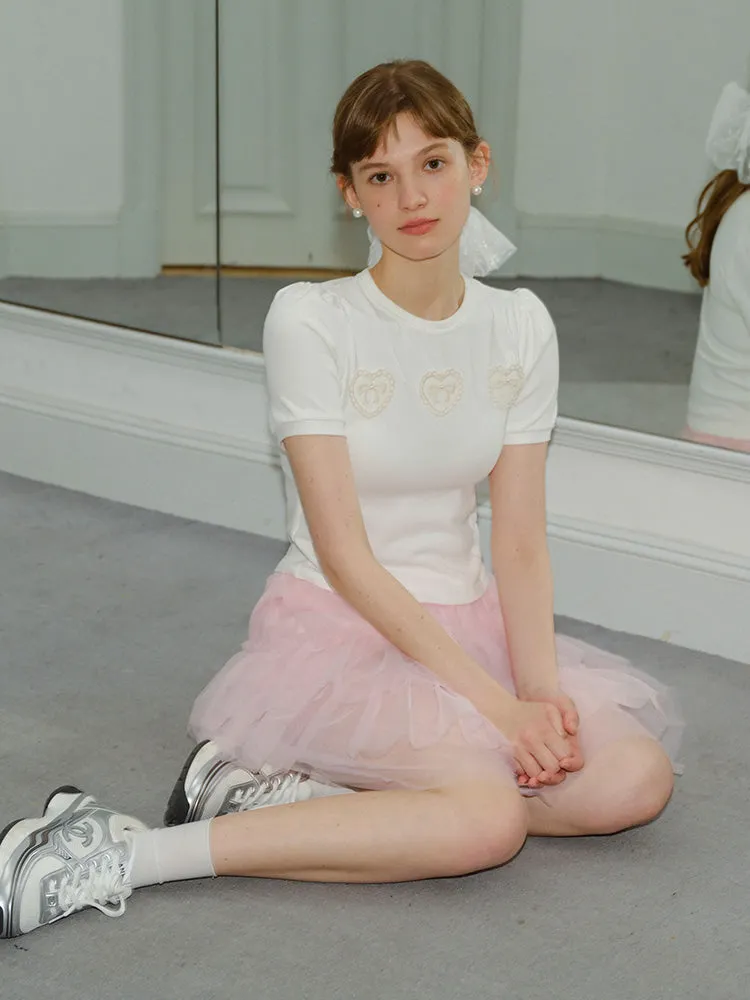 White Sweet Bubble Short Sleeve sold by Ipinkustore product image thumbnail 4