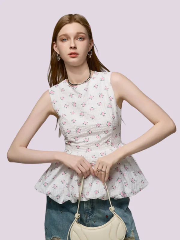 Blossom Peplum Blouse sold by Ipinkustore