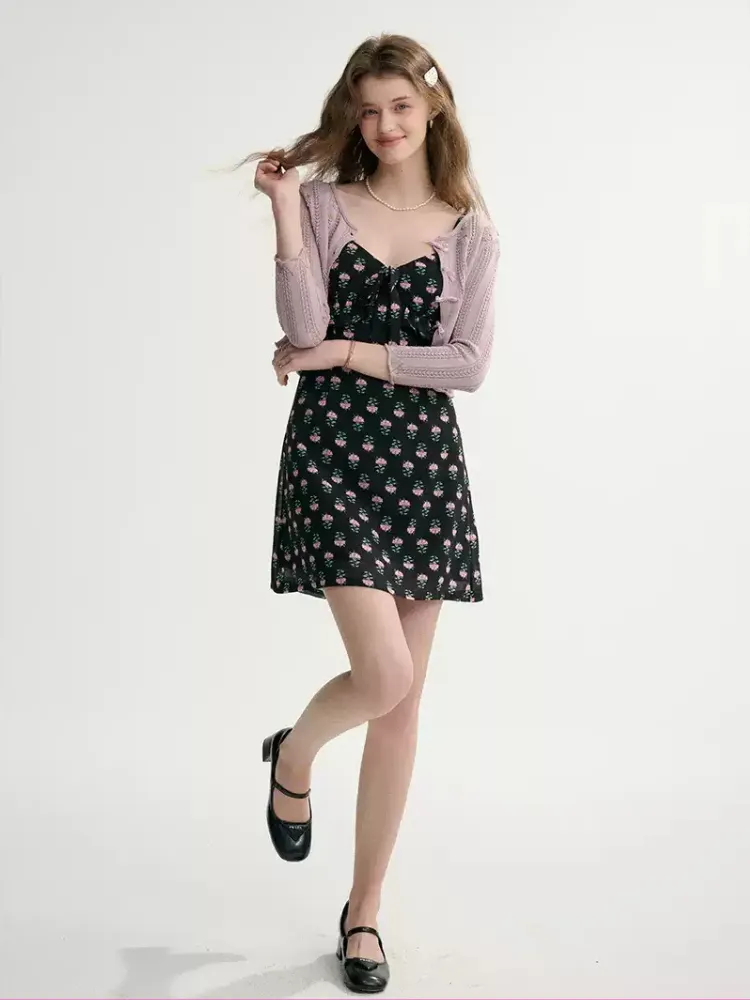 Midnight Rose Ruffle Dress sold by Ipinkustore product image thumbnail 3