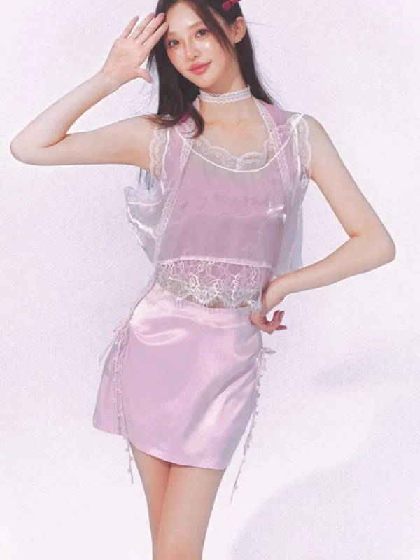 Summer Glow Iridescent Lace Camisole sold by Ipinkustore