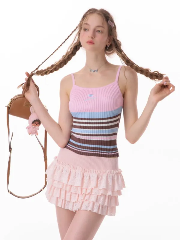 Striped Knit Camisole sold by Ipinkustore