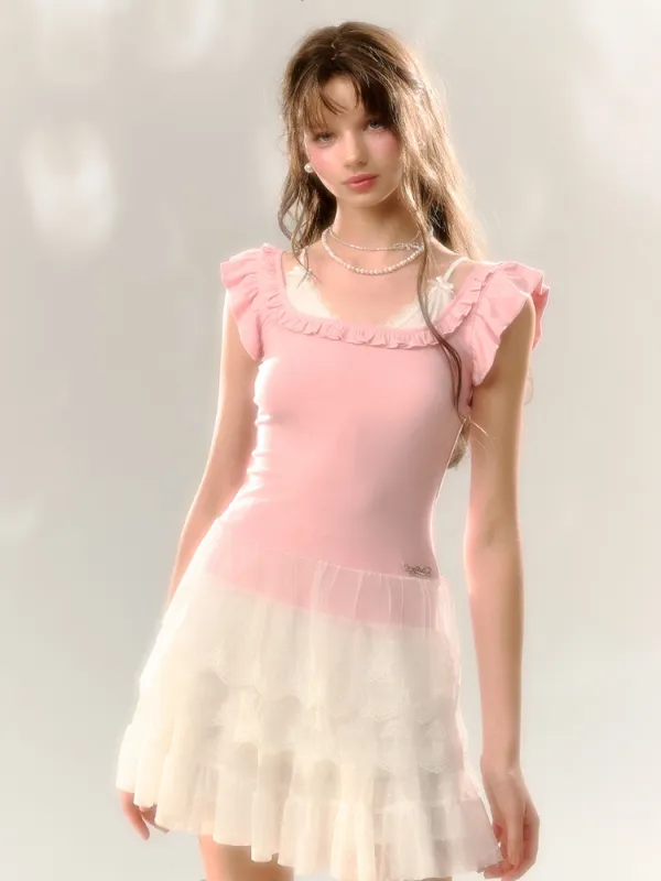 Blossom Fairy Lace Top sold by Ipinkustore