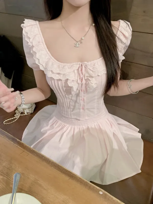 Cream Cake Vintage Corset Set sold by Ipinkustore