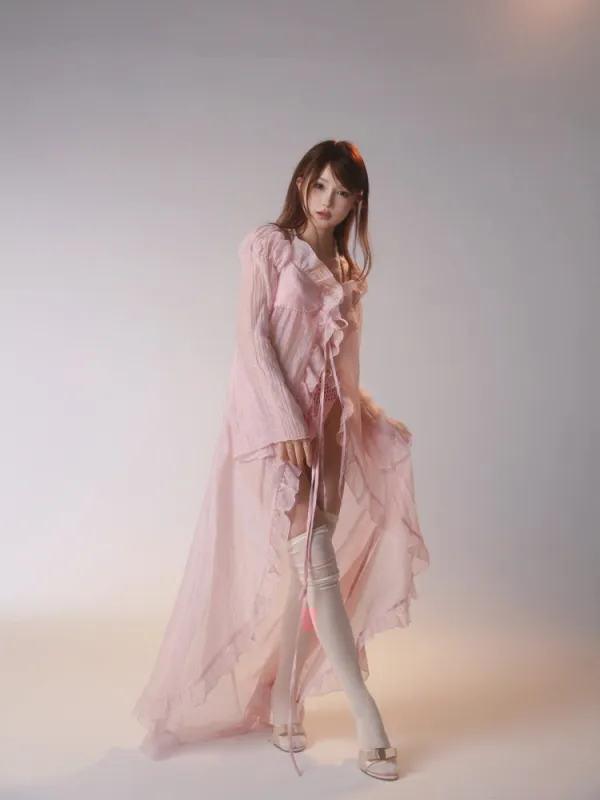 Moonlight Fairy Sheer Long Robe sold by Ipinkustore