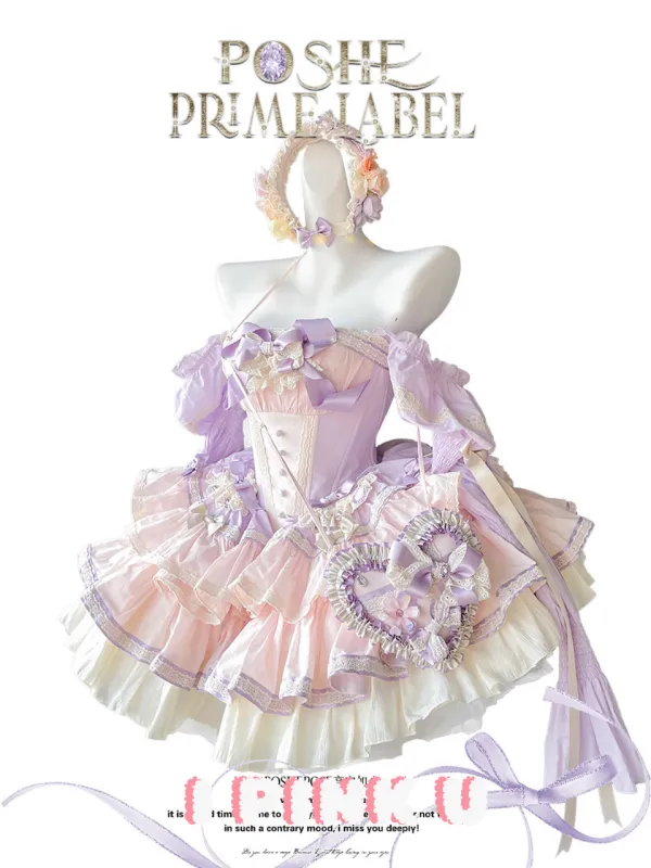 Star Dew Sparkling Puple Pink Lolita Dress sold by Ipinkustore