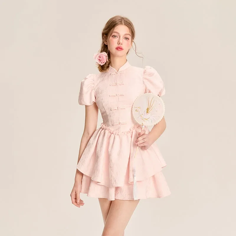Chinese Cheongsam Puff Dress sold by Ipinkustore