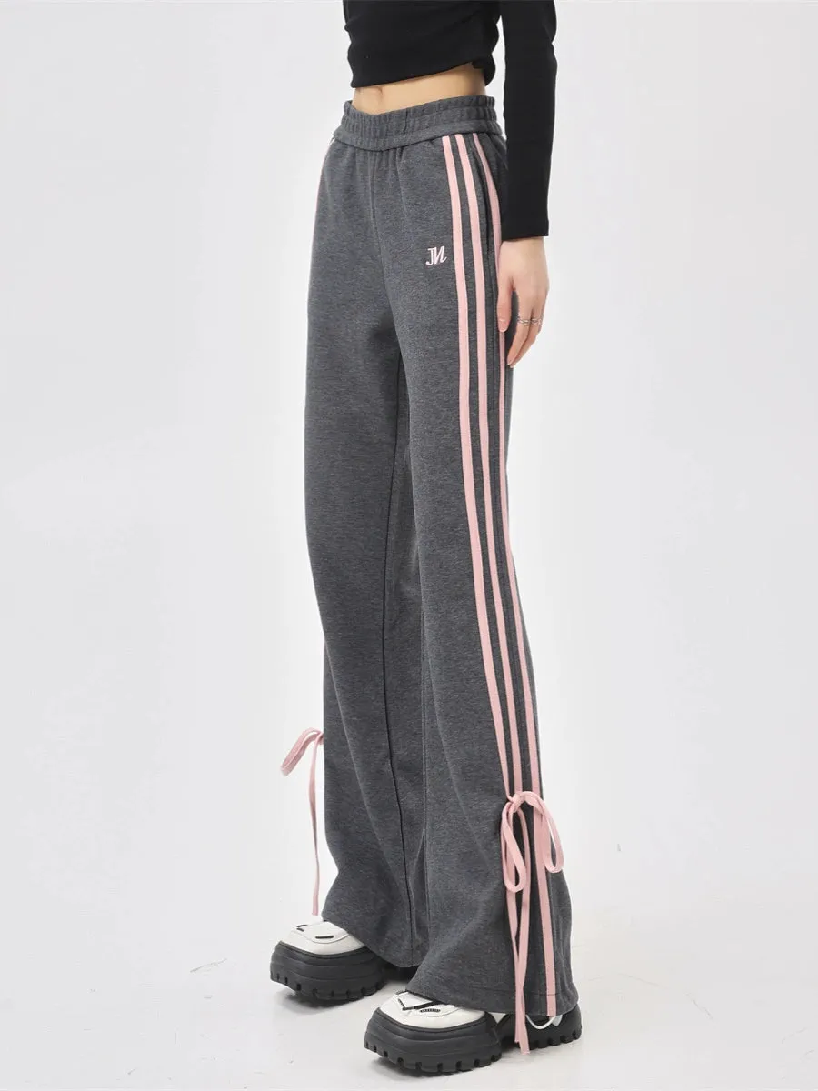 Bow Three Bar Casual Narrow Pants sold by Ipinkustore product image thumbnail 2