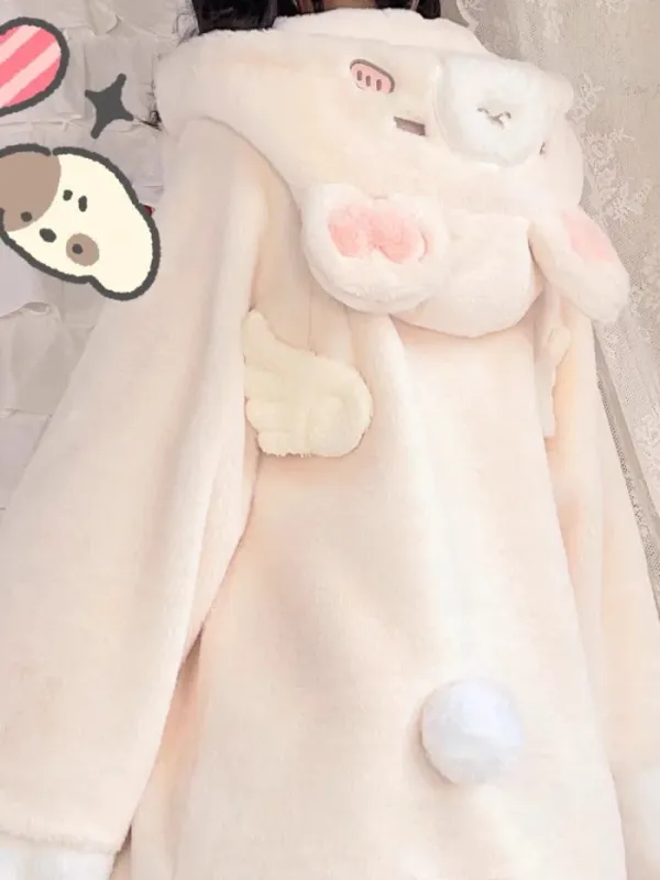 Cute Plush Tiny Wing Schoolgirl Jacket sold by Ipinkustore