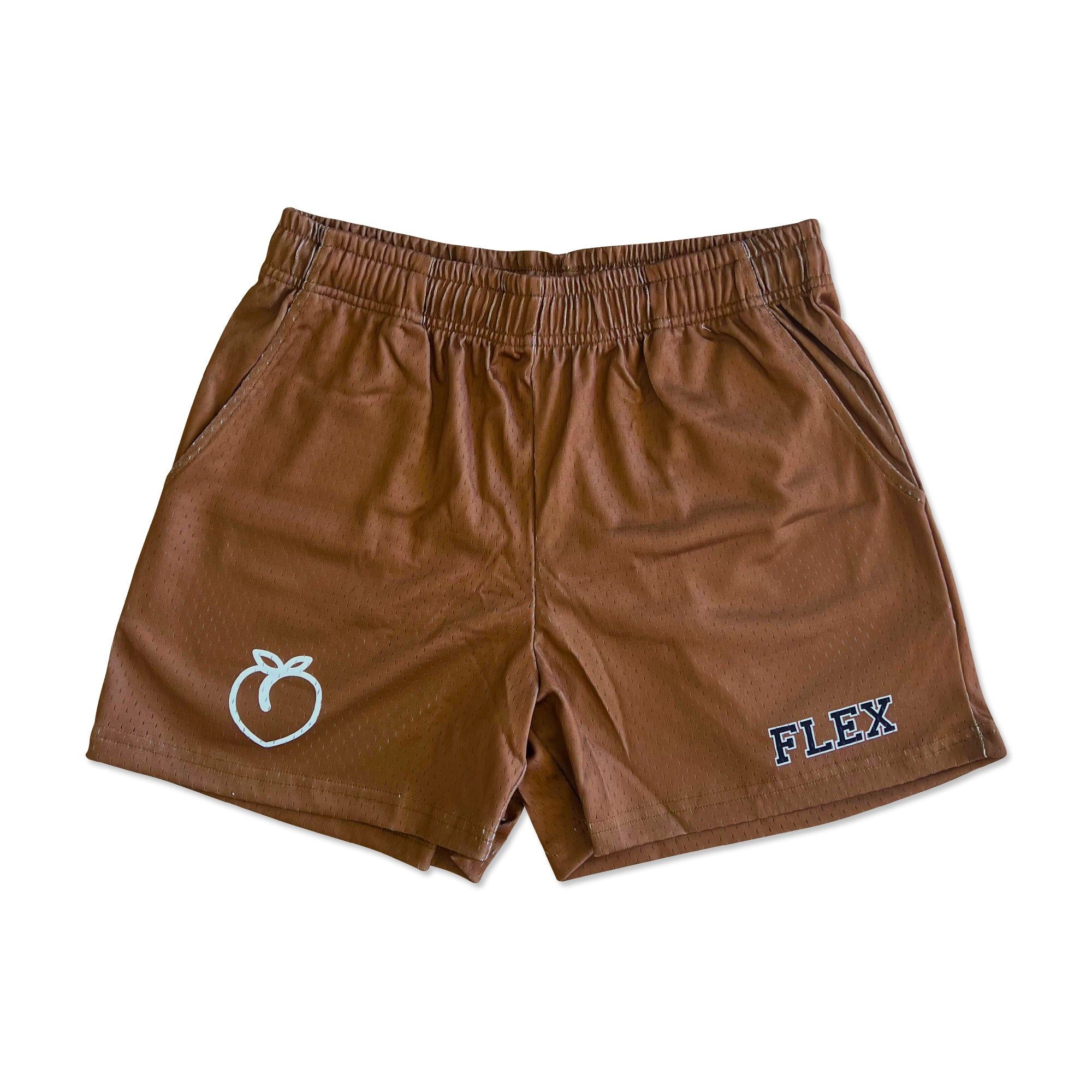 Mesh Flex Shorts 5" - Brown sold by Flex Living