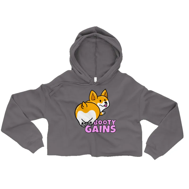 NOTICE MY SQUAT GAINS CROP HOODIE sold by Flex Living