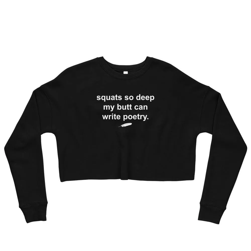 Squats So Deep Crop Sweatshirt sold by Flex Living
