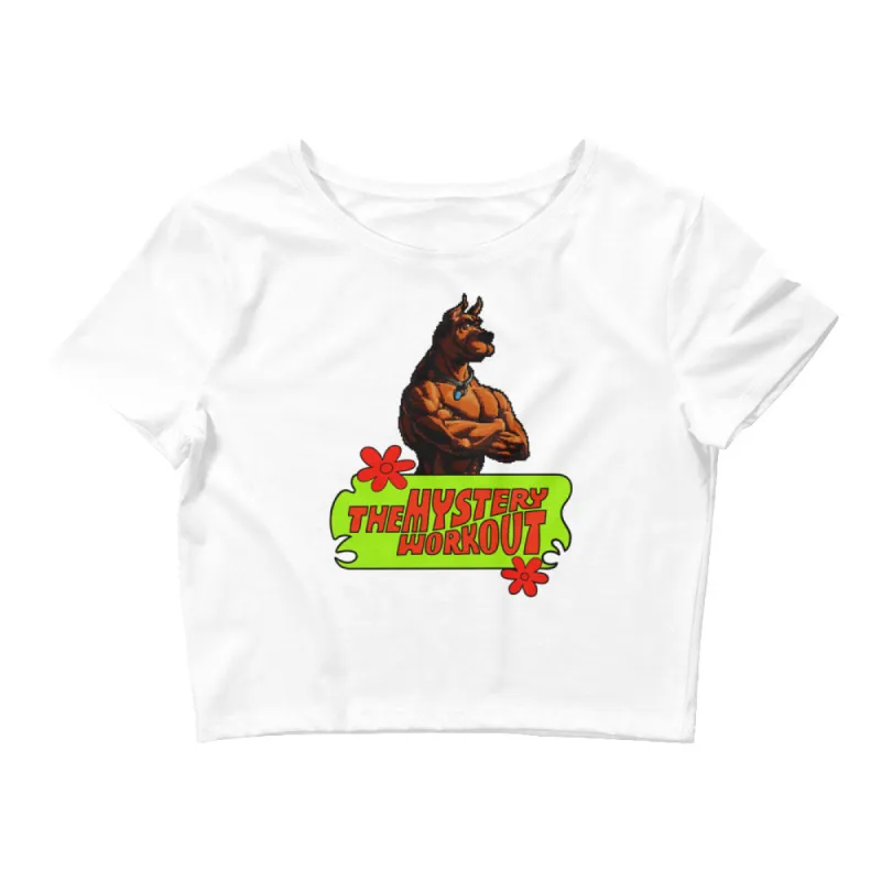 The Mystery Workout Crop Tee sold by Flex Living